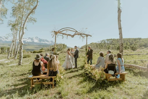 telluride micro-wedding at sleighs and wagons
