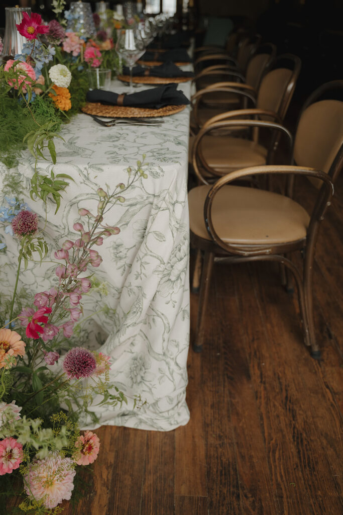 romantic elopement table styling 