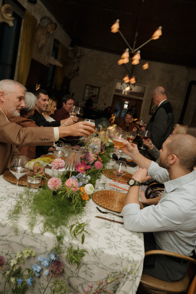 intimate elopement dinner at the western hotel 